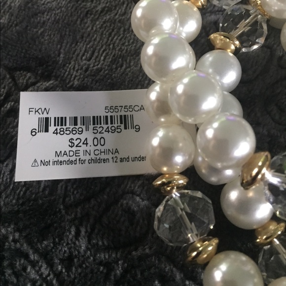 Pearl 3-Piece Stretch Bracelet Set with Go… - Picture 5 of 9